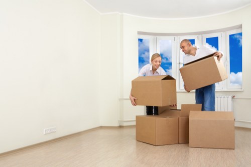 Moving truck ready for a local move in Pimlico streets