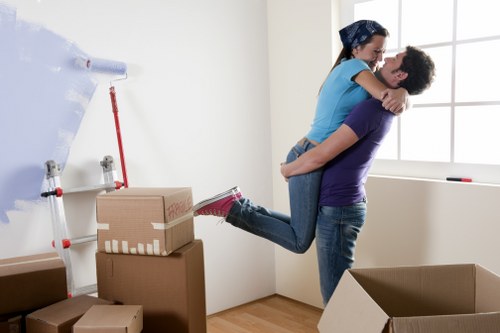 Removal van loading household items for a Pimlico move