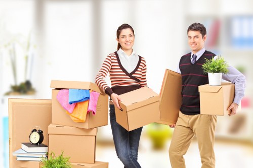 Removal team preparing a same-day move in a Pimlico street