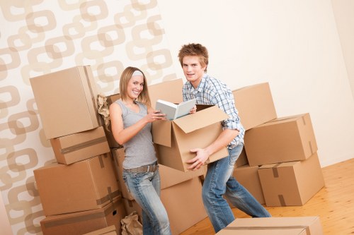 Organised boxes and household belongings ready for storage